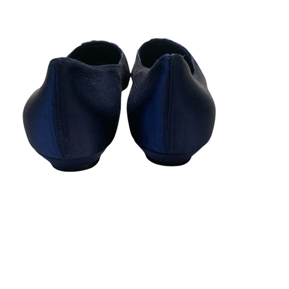 Loeffler Randall Made in Italy Blue Satin Flats Womens Size 7.5 - Picture 9 of 10